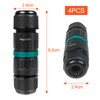 Fousenuk Pack of 4 IP68 Cable Connectors, Waterproof Cable Connector,
