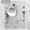 OVENTE Wall Mounted Lighted Makeup Vanity Mirror, 9" Hard Wired