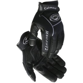 Caiman Black Goat Grain, Padded Palm, Multi-Activity/Mechanic Small