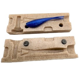 Injection Fishing Lure Mold - INJEX (1020SC) 2" Itchy Twitchy Fork Tail Twitch Bait - FUSIONX Fishing - Single Cavity CNC Machined Resin Injection Mold for Making Soft Plastic Fishing Lures