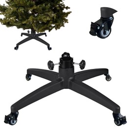 Rolling Christmas Tree Stand Suitable for Artificial Christmas Trees Up to 7.5 Feet