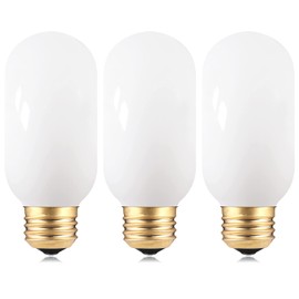 LUMILECT LED Light Bulb, 25W Equivalent, Soft Warm White 2700K, 3 Pack, E26 Base, 2W, Tubular, Dimmable, Milky Glass, T45, 200 Lumen, 90% Energy Saving, Indoor Use, 360 Degrees Beam Angle