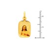 14k REAL Yellow Gold Religious Jesus Heart Enamel Picture Charm
