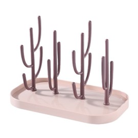 SHxxyljh Baby Essentials,Bottle Drying Rack,Baby Bottle Drying Rack,Drying Rack for Kitchen Counter,Detachable Bottle Dryer Holder with Base.for Nipples,Cups,Pump Parts and Accessories(Pink)