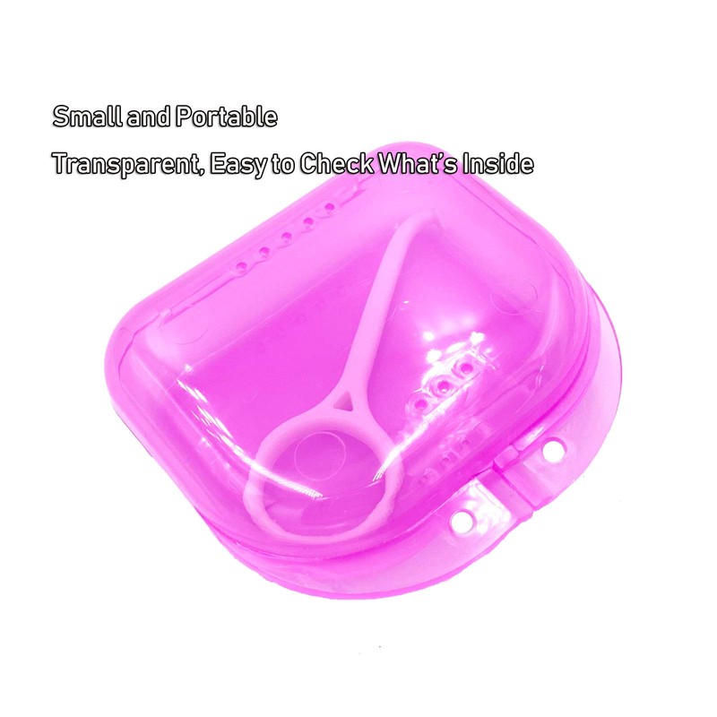 Orthodontic Retainer Case with Vent Holes - Transparent Purple &