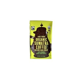 Trader J's SUMATRA Whole Bean Coffee 100% Arabica USDAOrganic/FairTrade/Kosher Pareve Certified 13oz (Organic Sumatra)