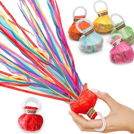 Pack of 10 Streamers Throw, Throw Streamers Wedding Streamers Throwing Confetti for Weddings, Birthdays, Christmas Parties, Random Colour