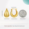 Cicy Bell 18K Gold Plated Chunky Hoop Earrings for Women