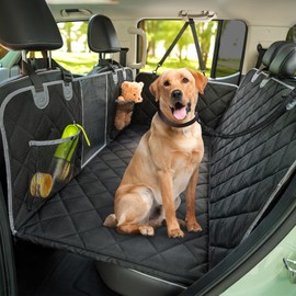 yotruth Dog Car Seat Cover for Back Seat, Waterproof & Scratch Proof Car Dog Hammock, Hard Bottom Back Seat Extender for Dogs Nonslip Dog Car Seat Protector for Cars Small Trucks and SUVs