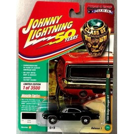 JOHNNY LIGHTNING CLASS OF 1969 DODGE CHARGER R/T BLACK PAINT MUSCLE CARS