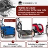 WEIDEBACH® 2x Stable bike trailer hitch with black safety pin,