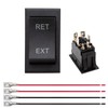 Hoypeyfiy 4/6 Pin Jack Rocker Switch,Momentary Automatic Reset Reverse Polarity