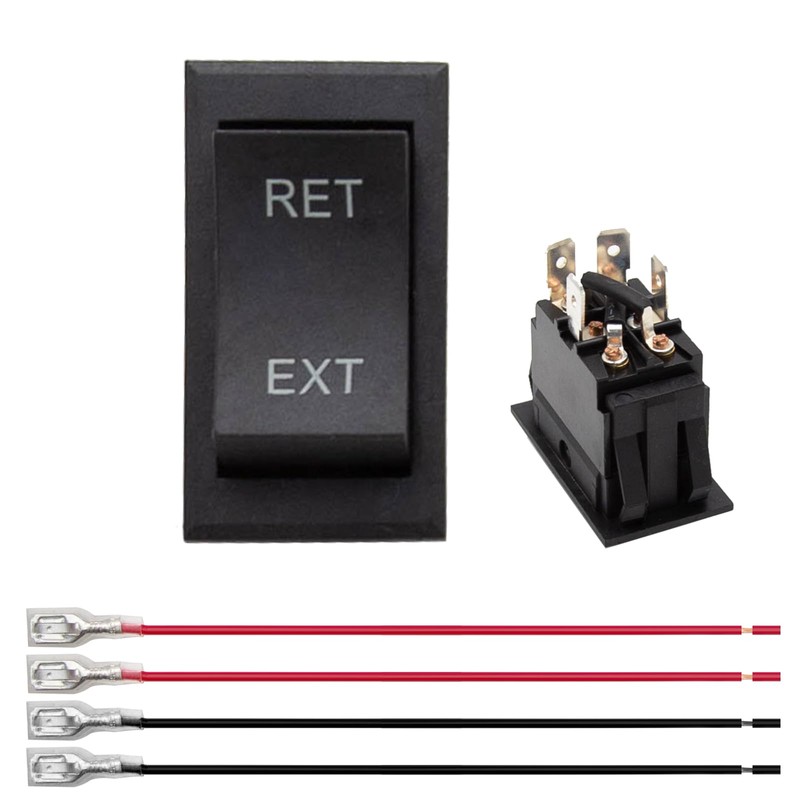Hoypeyfiy 4/6 Pin Jack Rocker Switch,Momentary Automatic Reset Reverse Polarity