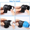 PP Compression Fitting Angle 32 mm PE Pipe, Pack of