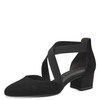 Tamaris Women's Court Shoes with Strappy Leather Block Heel, black
