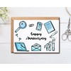 Happy Anniversary - Office Work & New Job Greeting -