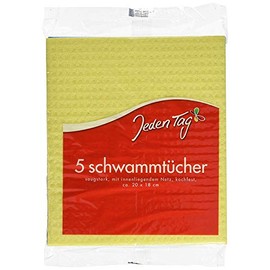 Jeden Tag Sponge Cloth, Pack of 1 (1 x 5 Pieces), 210 g