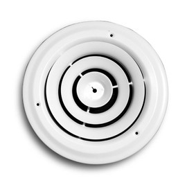 Truaire C800-08 8-Inch(Duct Opening Measurements) Round Ceiling Air Diffuser, 8 Inch, White-Powder Coated