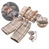 Newborn Boy Photography Props Romper Baby Photoshot Plaid Overalls Bowtie