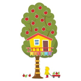 EUREKA A Teachable Town Large Seasonal Tree House Bulletin Board Set