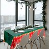 Yoption 3 Pack Christmas Tablecloth Disposable, Red Green Plastic Rectangle