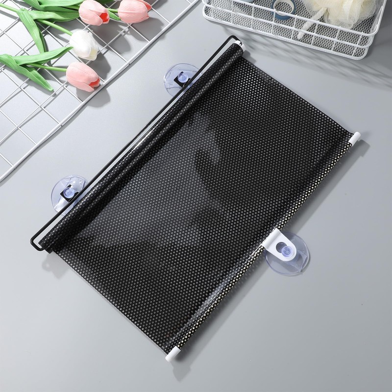 Toyvian Suction Cup Blackout Shades, No Drill Window Cover 49.21x15.74in
