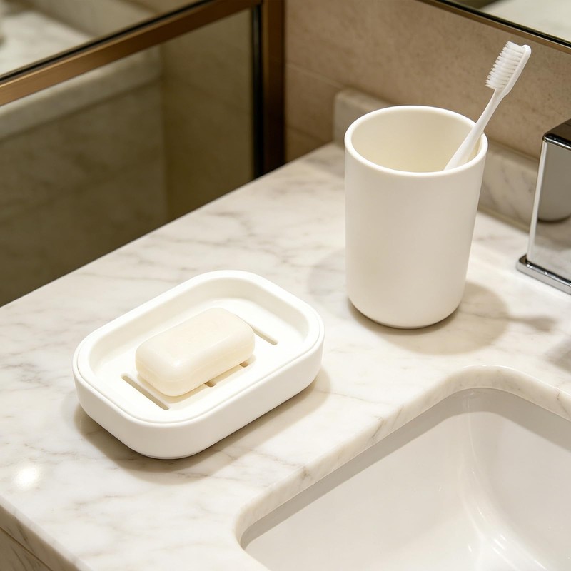 4 Pcs Plastic Soap Dish with Drainage, Portable Shower Soap