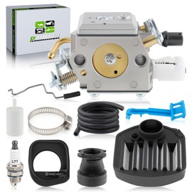 partszen 505466101 Carburetor for Zama EL42 for Husqvarna 359 359 EPA 357 357XP 340 345 350 353 346XP for Jonsered CS2156 CS2159 Chainsaws with Intake Manifold Boot Sleeve Clamp Kit for 503 86 63 01