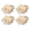 4PCS Rose Napkin Ring Simulated Plastic Reusable Vine Design Napkin