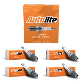 Autolite Copper Core Spark Plugs 4 Pack Maximum Performance Fuel Efficiency