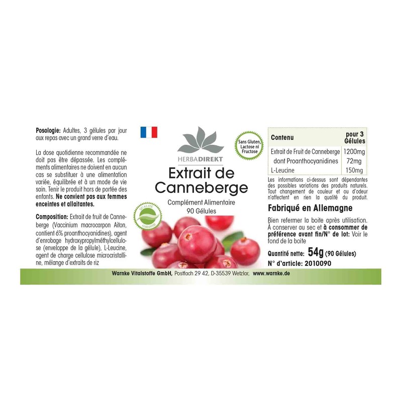 Cranberry Capsules - Cranberry Extract 25x Concentrated - High Dose
