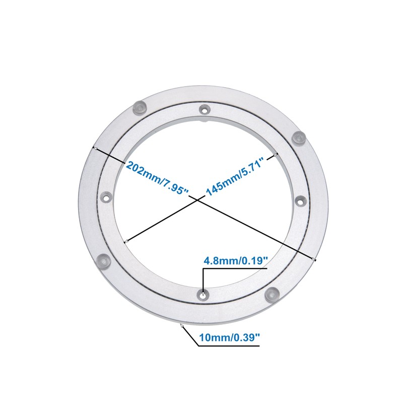 Dailydanny Aluminum Heavy Duty Lazy Susan Rotating Turntable Bearing Swivel
