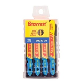 Starrett Bi-Metal Unique Unified Shank Metal Cutting Jig Saw Blade - 2" Length, 5/16" Width, .040" Thickness, 32 TPI, Wavy Set Type - 20-Pack - BU232-20