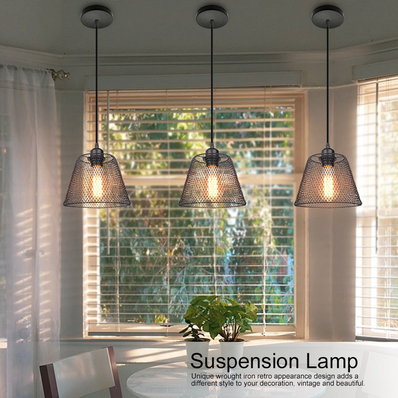 Wrought Iron Pendant Light Nordic Innovative LED Hanging Lamp Living