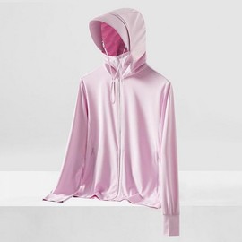 Summer Hooded Rashguard with Neck Face Cover Cap, Cooling Mesh, Quick-Dry & Stretchy 4 Colors Light Gray/XL