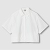 JAJU [JAJU] Women's Crisp Short-Sleeve Shirt_White