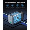 128W USB C Wall Charger,GaN III 3-Port Fast Charging Station,PD