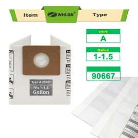 15 Pack 90667 Micro Shop Vac Bags Type A Replacement Filter Bags, compatible with Shop-Vac 1-1.5 Gallon Wet/Dry Vacuums, AllAround Vac Model# QAS60, part# 9066700 9066733
