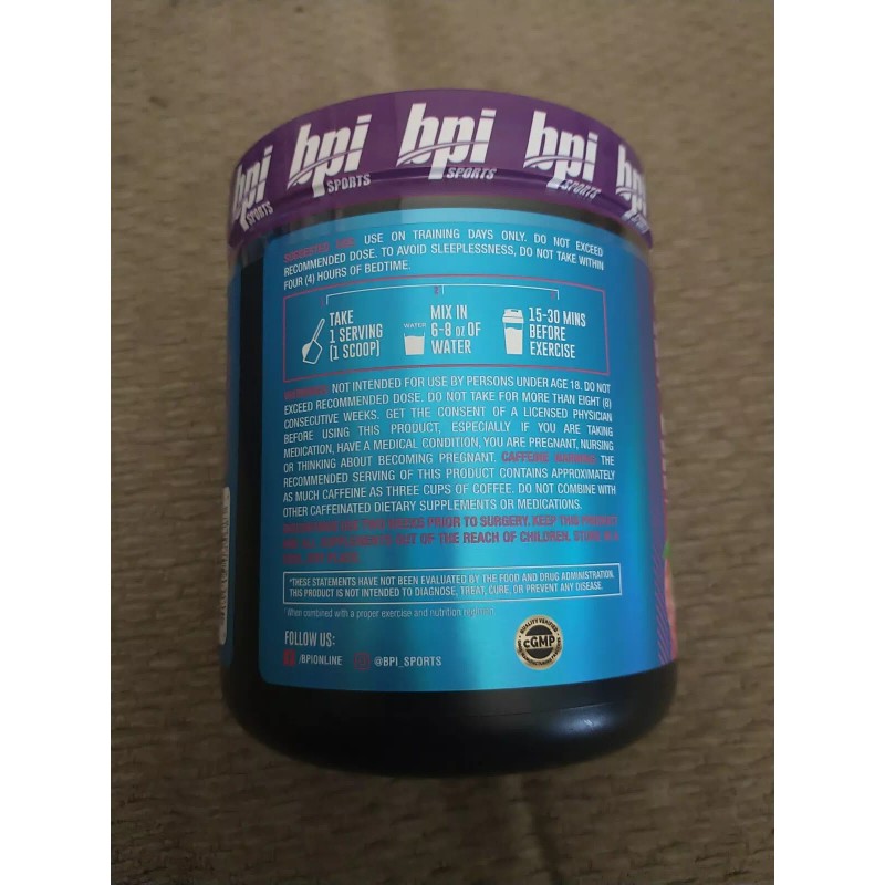 BPI Sports 1MR Pre-Workout Powder, Berry Swole Flavor,Exp 10/2026, New,