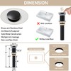 AVSIILE LED Bathroom Sink Faucet, Matte Black Waterfall Single Hole