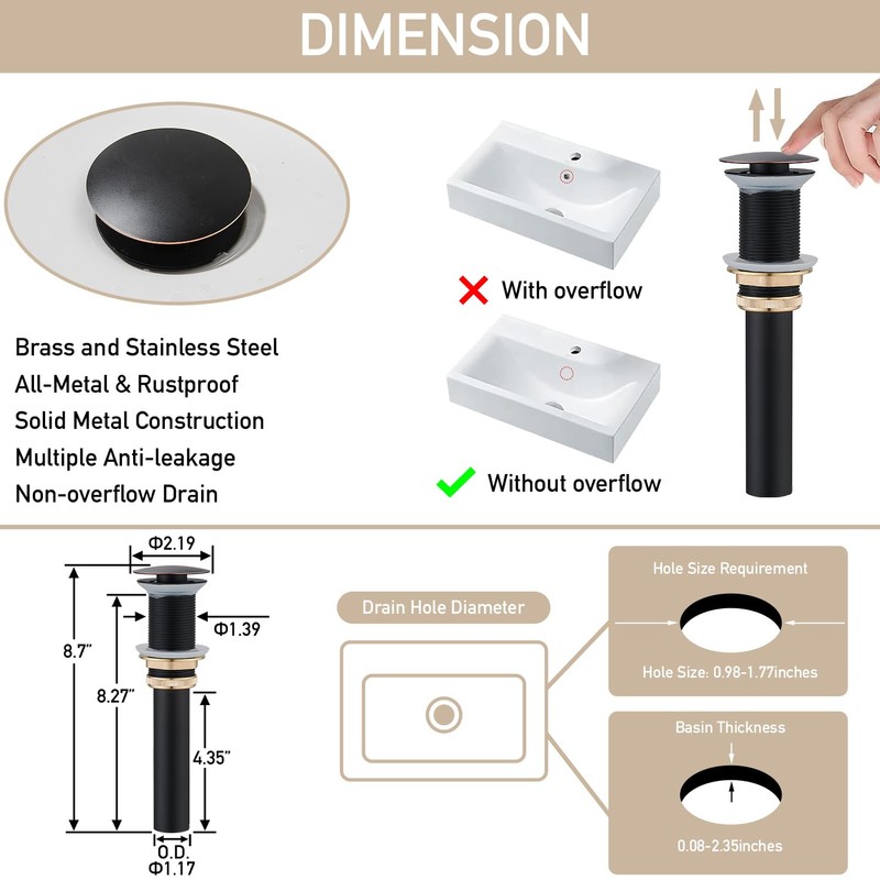 AVSIILE LED Bathroom Sink Faucet, Matte Black Waterfall Single Hole
