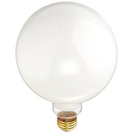 Bulbrite Incandescent G40 Medium Screw Base (E26) Light Bulb, 1 Count (Pack of 1), White