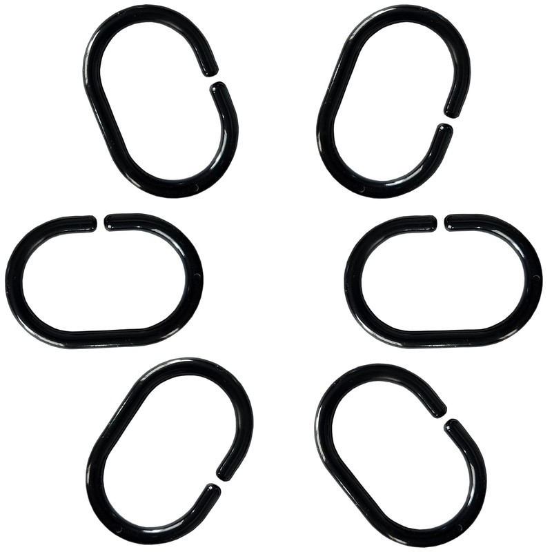 Plastic Shower Curtain Rings Hooks for Bathroom Shower Window Rod