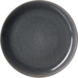 Ritzenhoff & Breker Toledo Dessert Plate, 21 cm, Round Breakfast Plate with Gradient Texture, Reactive Glaze, Stoneware, Dark Grey