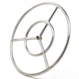 Grand Canyon Gas Logs FRS18 Stainless Steel Double Fire Ring 0.5 in. Hub, 18 in.