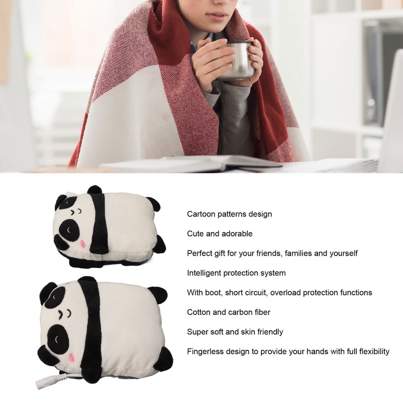 USB Heated Gloves Cartoon Shaped Keep Warm Adjust Strap Electric