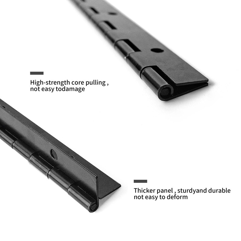 Axigundaone 6 Pcs Black Heavy Duty Piano Hinge, 18 Inch