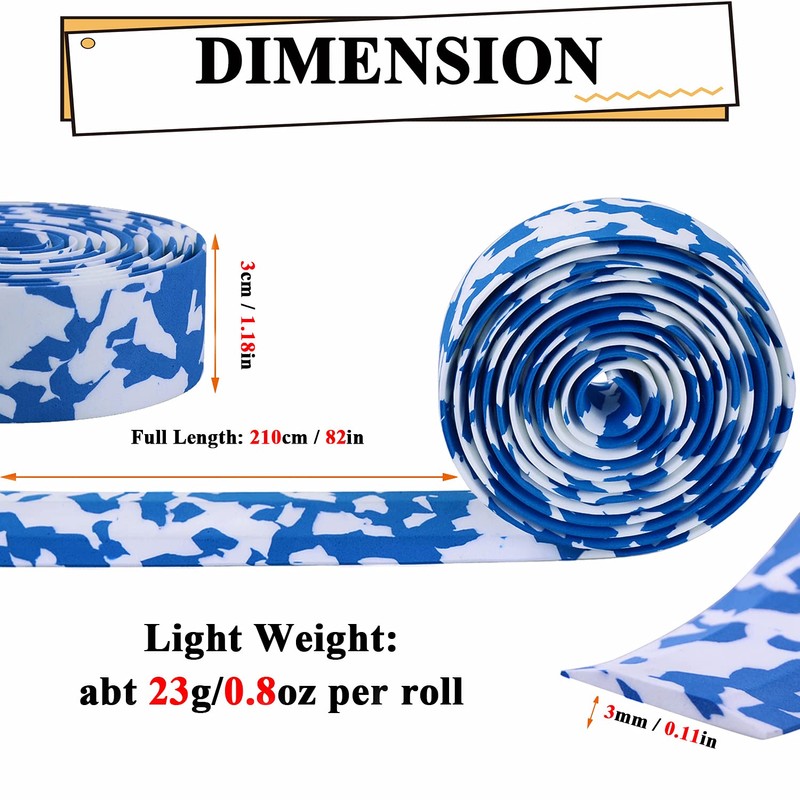 KINGOU White & Blue Camouflage EVA Road Bike Handlebar Tape