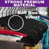 MIZGI Premium Velvet Hangers - Heavy Duty Non Slip Felt