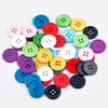 Pack of 100 Colourful Buttons 4-Hole Round Buttons Colourful Sewing